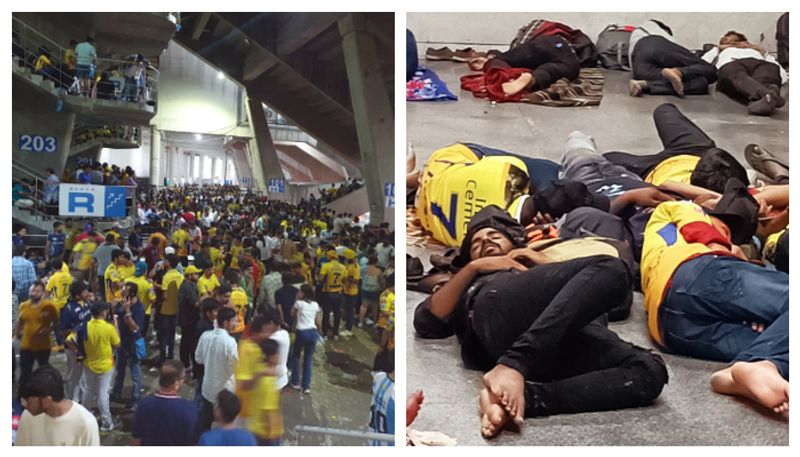 watch video csk fans sleeping at ahmedabad railway station after ipl final postponed to reserve day saa