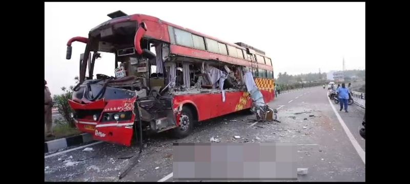 10 passengers highly injured omni bus accident in salem district