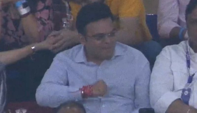 BCCI Secretary Jay Shaha hand gesture towards someone goes viral gkc