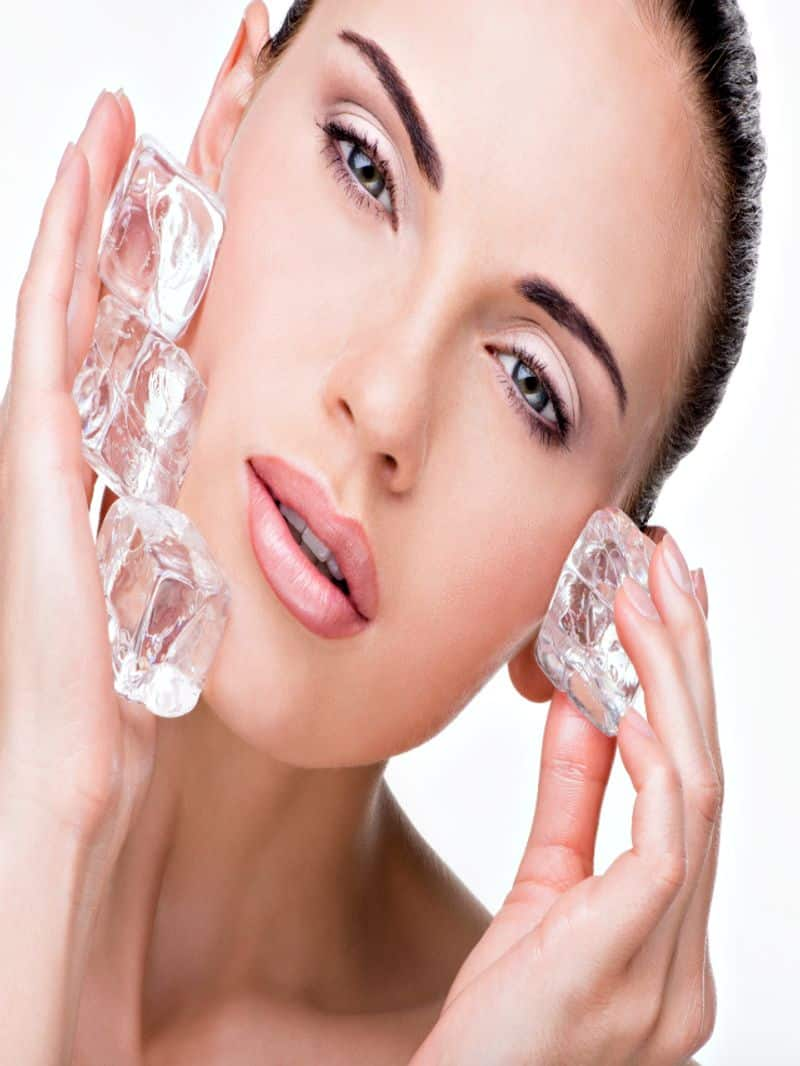 benefits of using ice on face