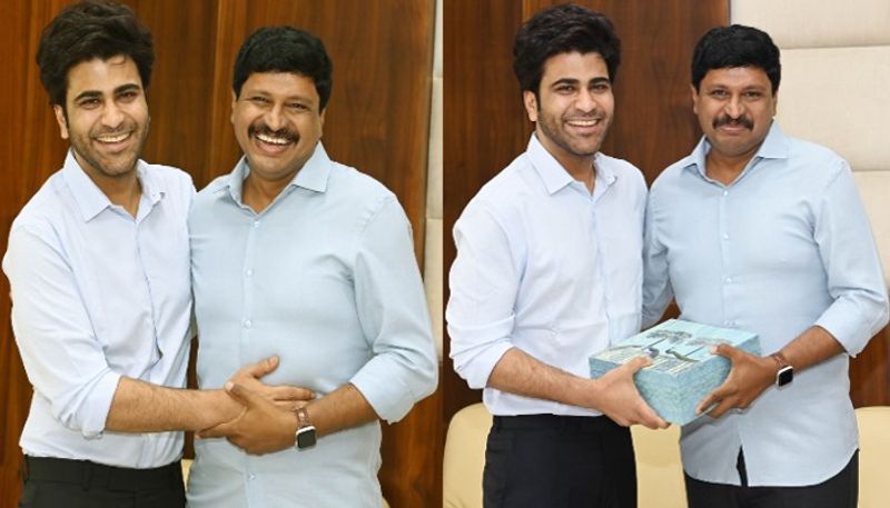 Hero Sharwanand met MP Santhosh Kumar to invite for his wedding NSK