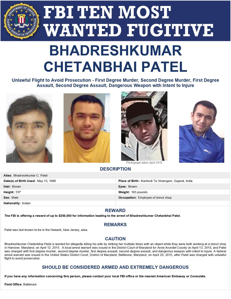 FBI Announces Rs 2.1 Crore Reward On Indian Man Who Killed Wife In US sgb