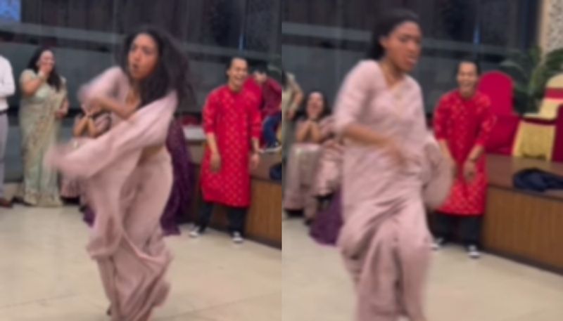 woman in saree and heels dances fast hyp 