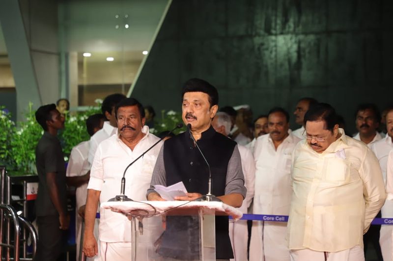 MK Stalin returned to Chennai after the visit to Singapore and Japan 