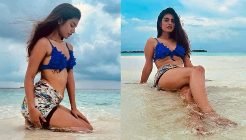 Actress Priya Prakash Varrier looks stunning in bikini Photos goes Viral NSK