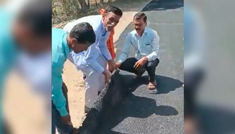 villagers lifts new road with bare hands the bizarre video going viral hyp 