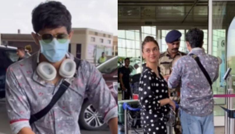 Aditi Rao Hydari and Siddharth headed for a vacation together video viral sgk