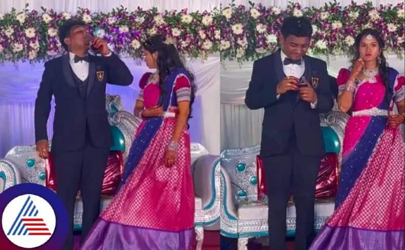 Grooms friends make him drink sneakily on Wedding stage Vin