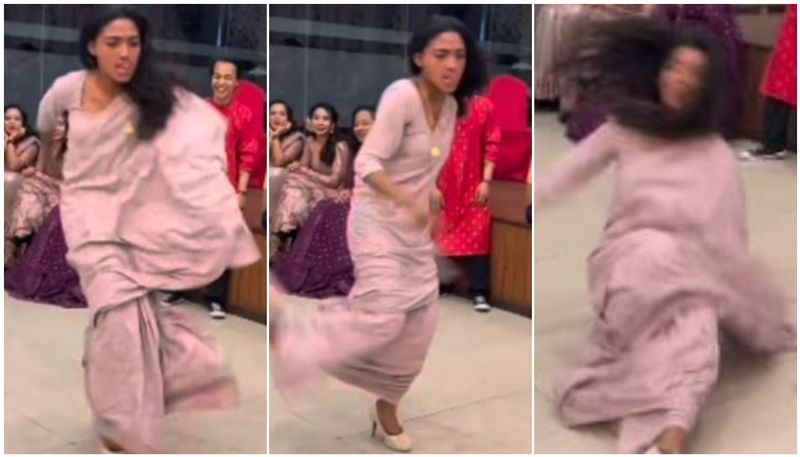 Saree And High Heel Chappal Break Dancing Woman Video goes Viral asd