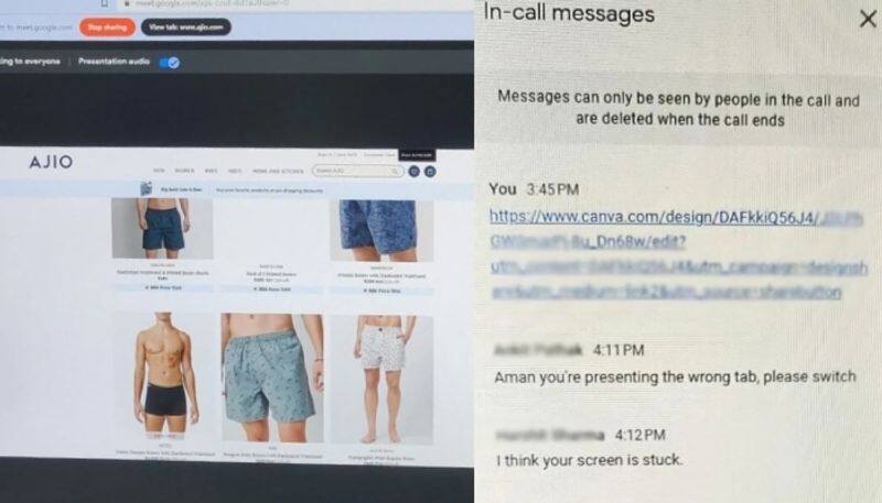 Man accidentally shares underwear shopping site during online office meet, goes viral - bsb