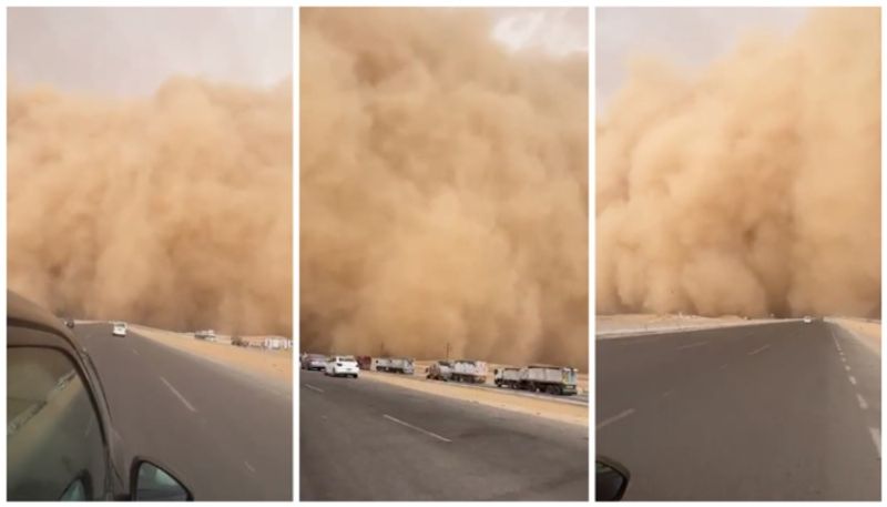 video of dust storm covers the city of Cairo goes viral bkg 