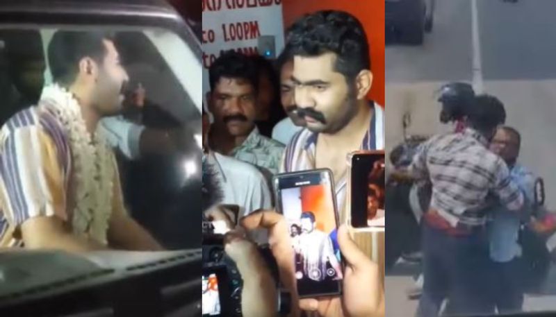 All kerala mens association received Savad who arrested exhibitionism in ksrtc bus against woman vkv