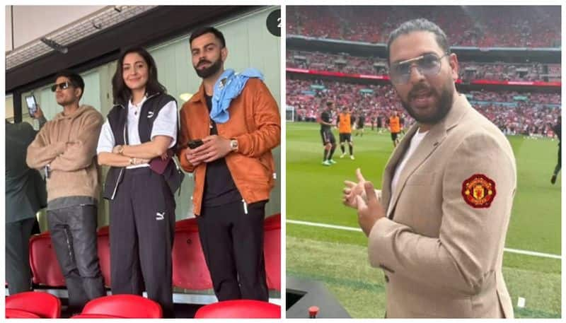 watch video fans cheers for yuvraj singh at wembly stadium while fa cup final saa