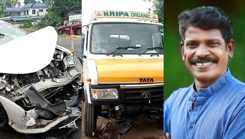 Accidental death of Kollam Sudhi; Toyota Etios collided head on with Tata Mini lory prn