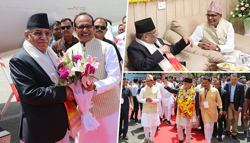 Nepal Prime Minister Pushp Kamal Dahal 'Prachanda' gets warm welcome in Indore