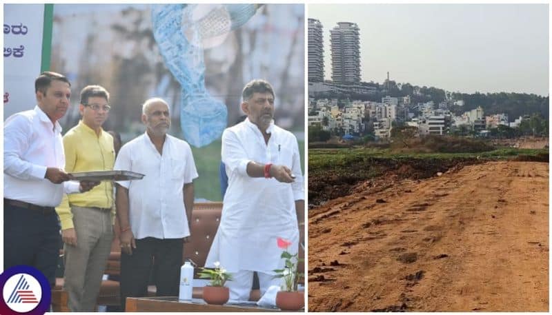 DCM DK Shivakumar suspended BBMP officer who built road in Bengaluru lake sat