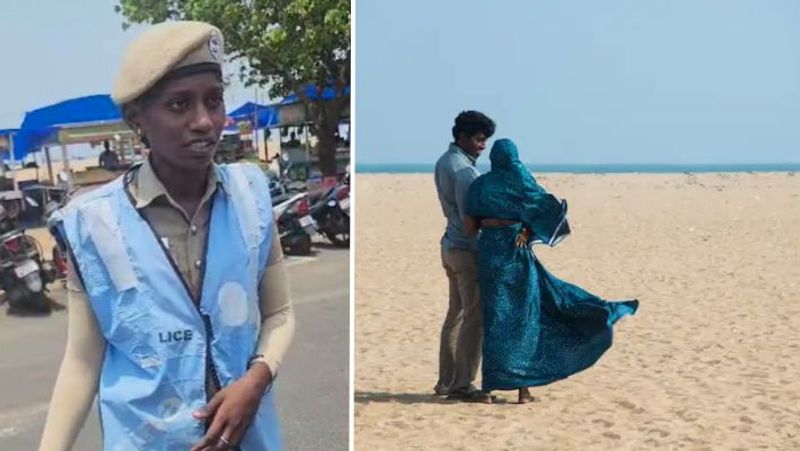 Female cop fights off four drug addicts to save couple in marina beach Chennai 