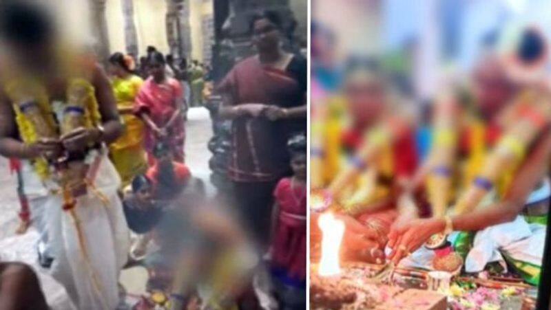 child marriage video and photo release at chidambaram natarajar temple