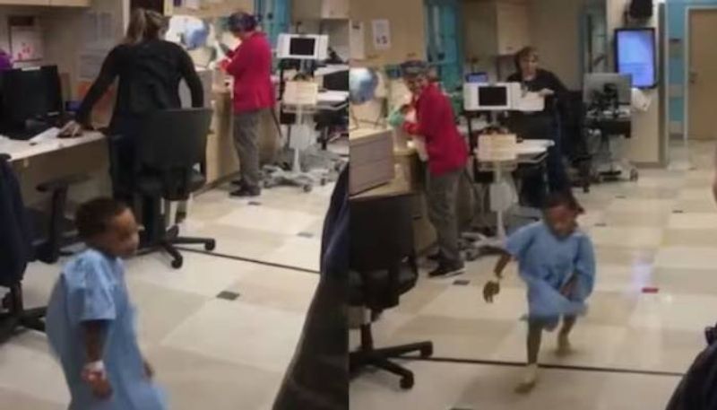 kid dancing in hospital before surgery rlp