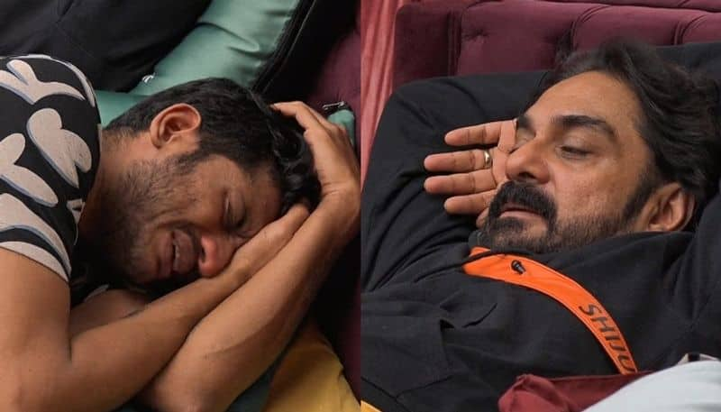 akhil marar broke down in front of shiju in bigg boss malayalam season 5 nsn