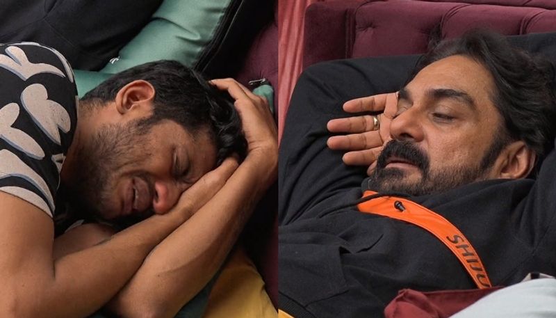 akhil marar broke down in front of shiju in bigg boss malayalam season 5 nsn