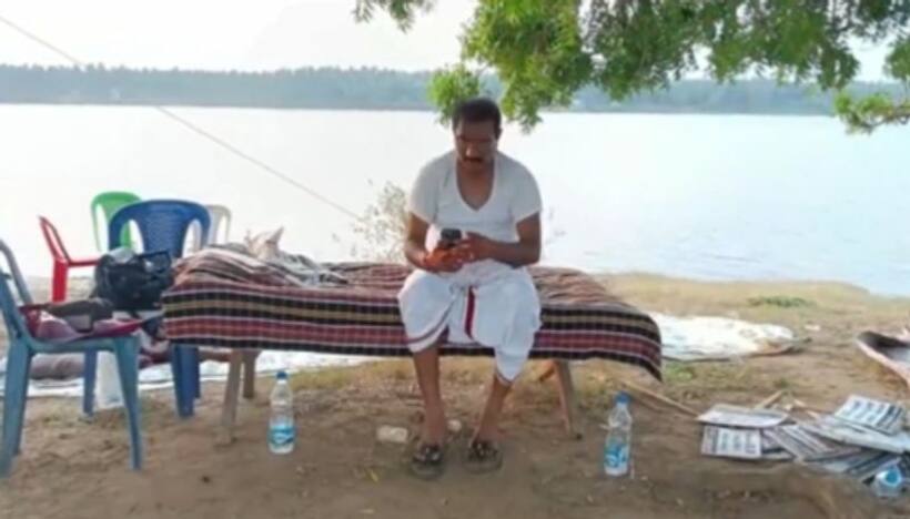 టీడీపీ ఎమ్మెల్యే నిమ్మల రామానాయుడు వినూత్న నిరసన.. అదుపులోకి తీసుకున్న పోలీసులు..