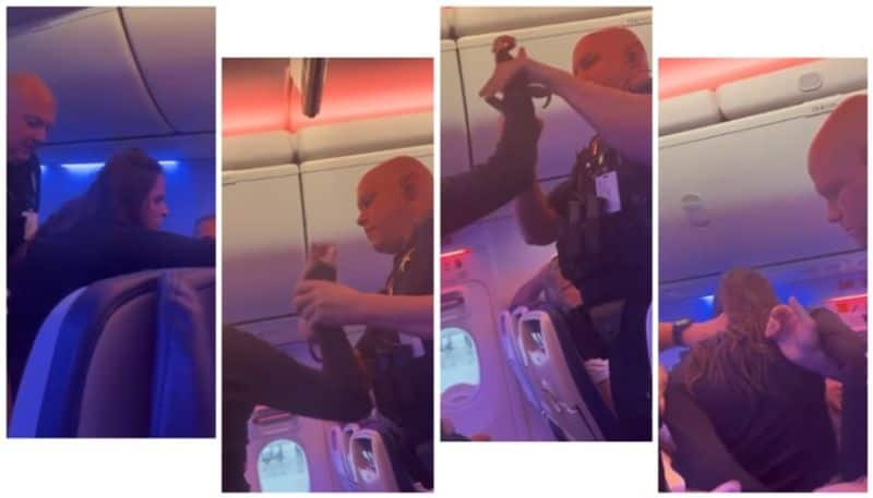 video of the drunken woman making noise on the plane has gone viral bkg 