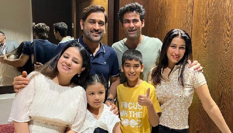 Former Cricketer Mohammad Kaif reunites with MS Dhoni clicks family pictures at airport kvn