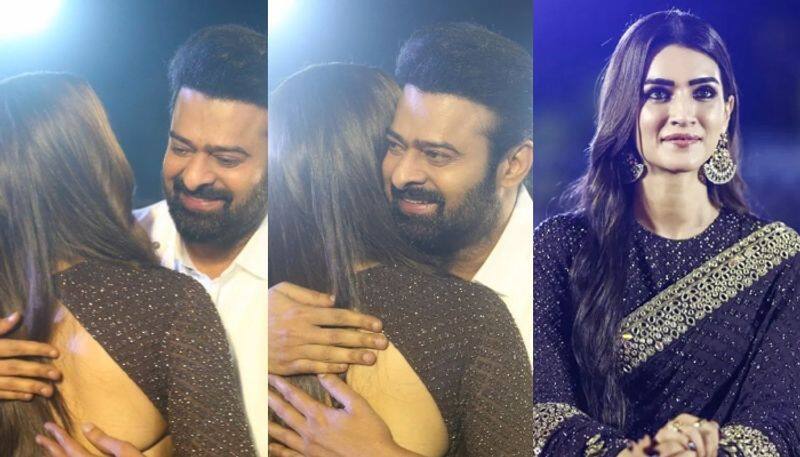 kriti sanon calls Prabhas is sweetheart And  Warm Hug photo viral sgk