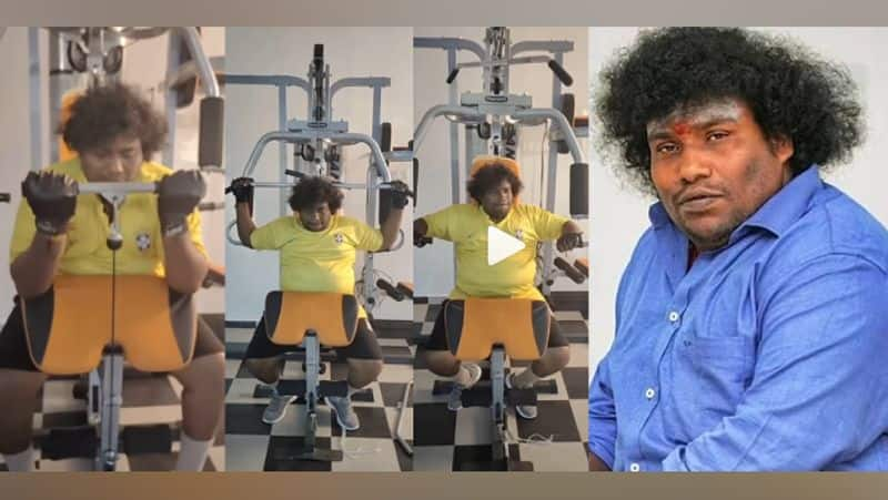 Comedy actor Yogibabu workout video viral