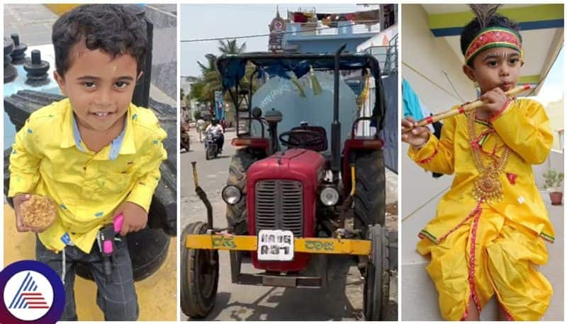 Bengaluru drunken driver tractor Rammed to four year boy death on spot sat