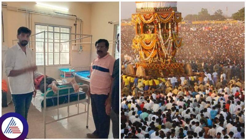 Tumakur 30 devotees fall ill in stampede at Mavinakere fair sat