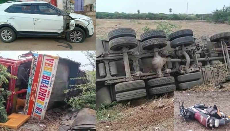 Three killed in serial accident lorry collision in Rakkasagi village of Bagalkot sat