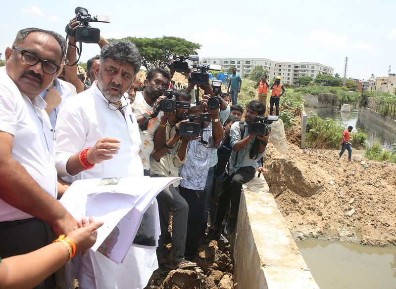 Will Bengaluru becomes chennai DK Shivakumar inspects stormwater drainage projects across city