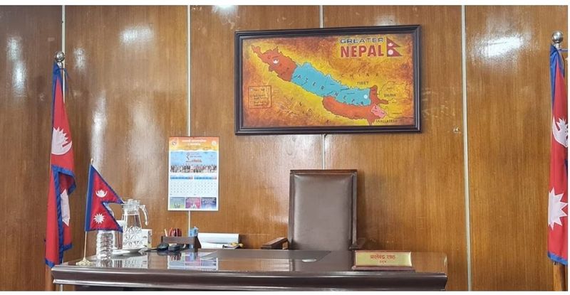 Akhanda Bharat Map Controversy: Kathmandu Mayor Puts 'Greater Nepal' Map In Office Including Indian Territories..ISR