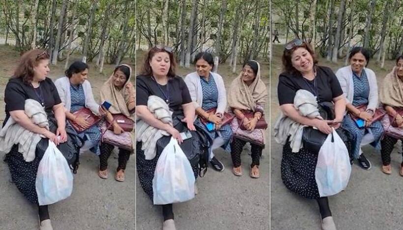 మగడాన్ విమానాశ్రయంలో చిక్కుకున్న  ప్రయాణికులకు రష్యన్ మహిళ సహాయం..బాలీవుడ్ పాటలు పాడుతూ...(వీడియో)