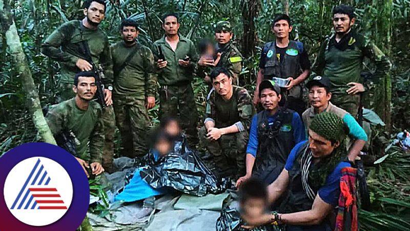 four kids missed plane crash rescued by Colombia army president  gustavo petro shares image