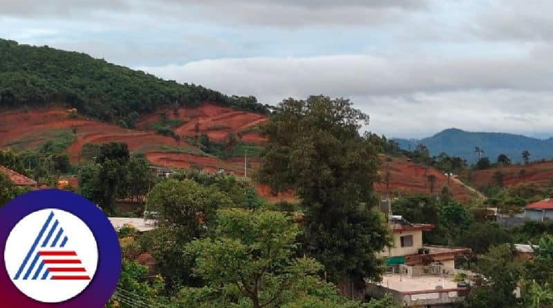 Trying to make resort by digging a hill Landslide anxiety in mangaladevinagar at madikeri rav