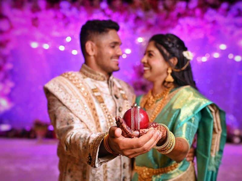 CSK Pacer Tushar Deshpande gets Engaged to his school crush Nabha Gaddamwar kvn