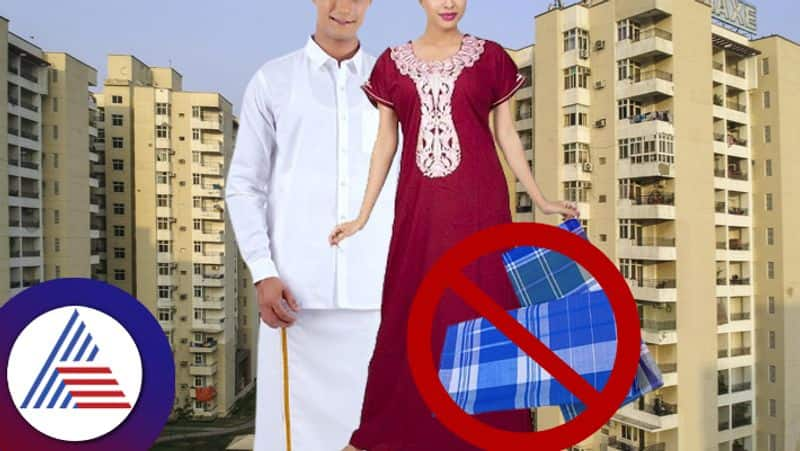 Row After Dress Code Circular in Greater Noida Society No Lungi or Nighty san