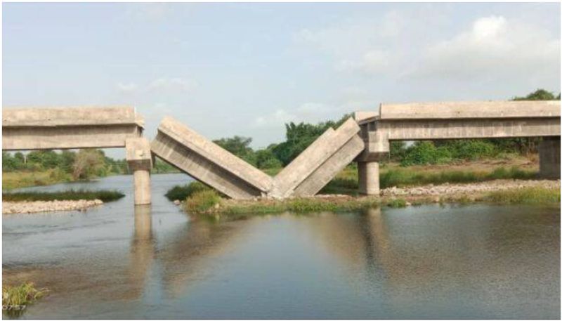 Under Construction Bridge Collapses In Gujarat's Palanpur lns