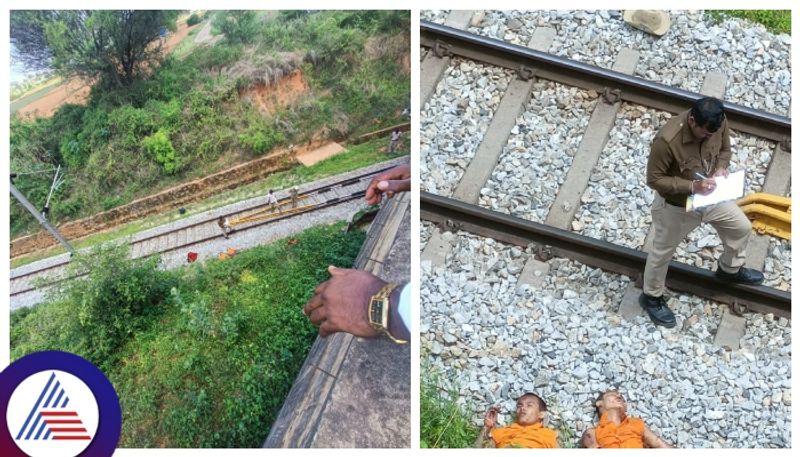 Buddhist devotees suspected death  after falling from train in bengaluru Kannada news gow