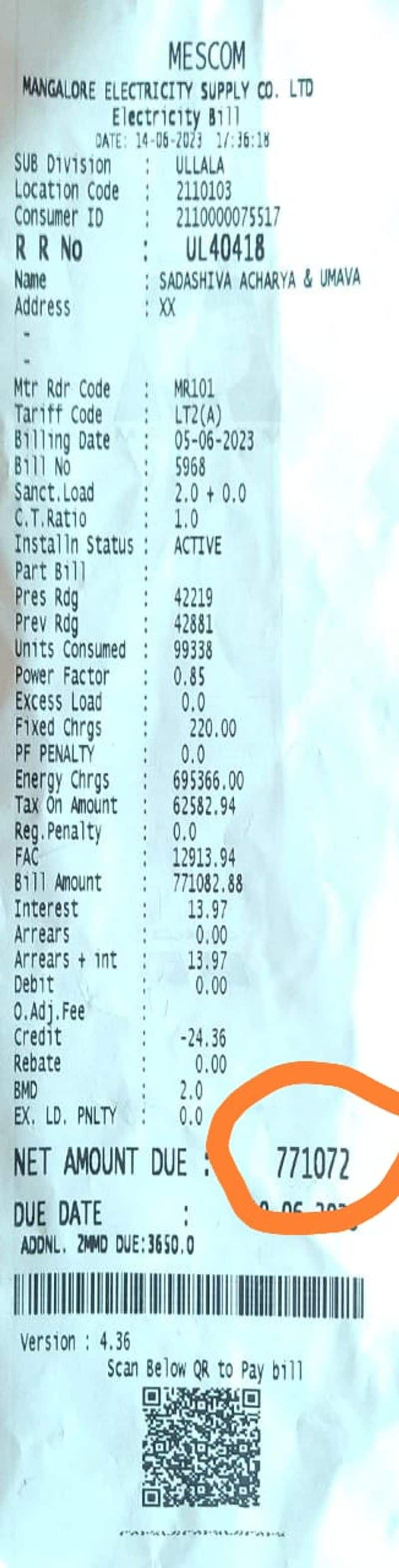 Karnataka electricity rate hike MESCOM staff gave 7 lakh Rs bill to Mangaluru home sat