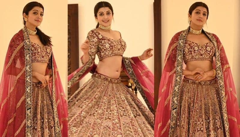 Actress Pranitha Subhash looks beautiful in Lehanga Voni NSK