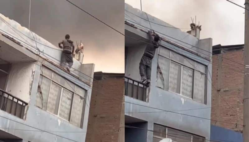 man rescues dogs from burning building hyp