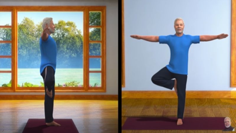 International Yoga Day 2023 Yoga with PM Modi video viral 