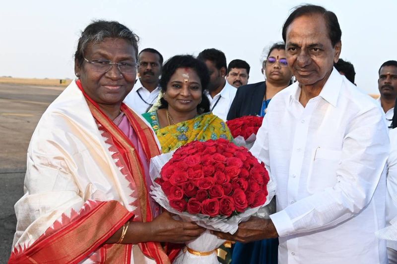 president droupadi murmu reached hyderabad ksp