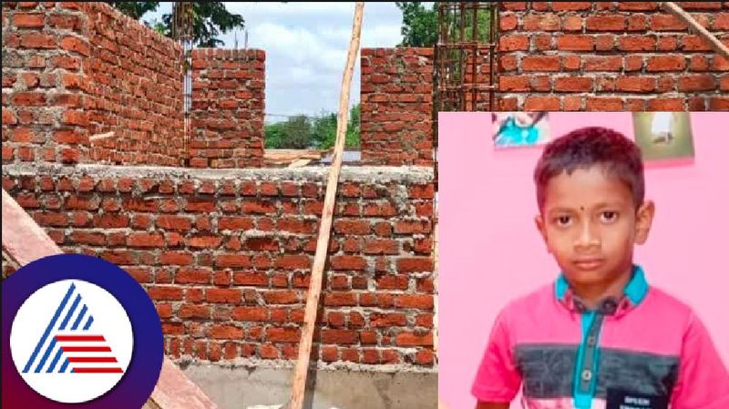 A boy died when the wall under-construction school building collapsed at dharwad rav