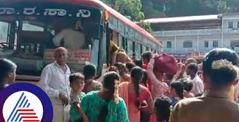 Shakti scheme effect Women going to visit holy places shri kshetra dharmastala manjunath temple rav