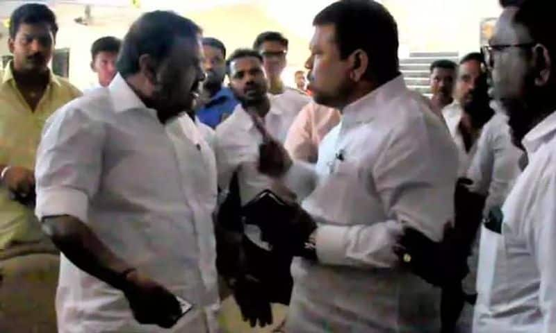 Clash between DMK MP Nawas kani  Minister Raja kannappan.. viral video